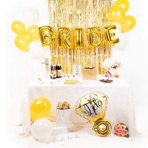 Gold Bridal shower Bachelorette party decorations